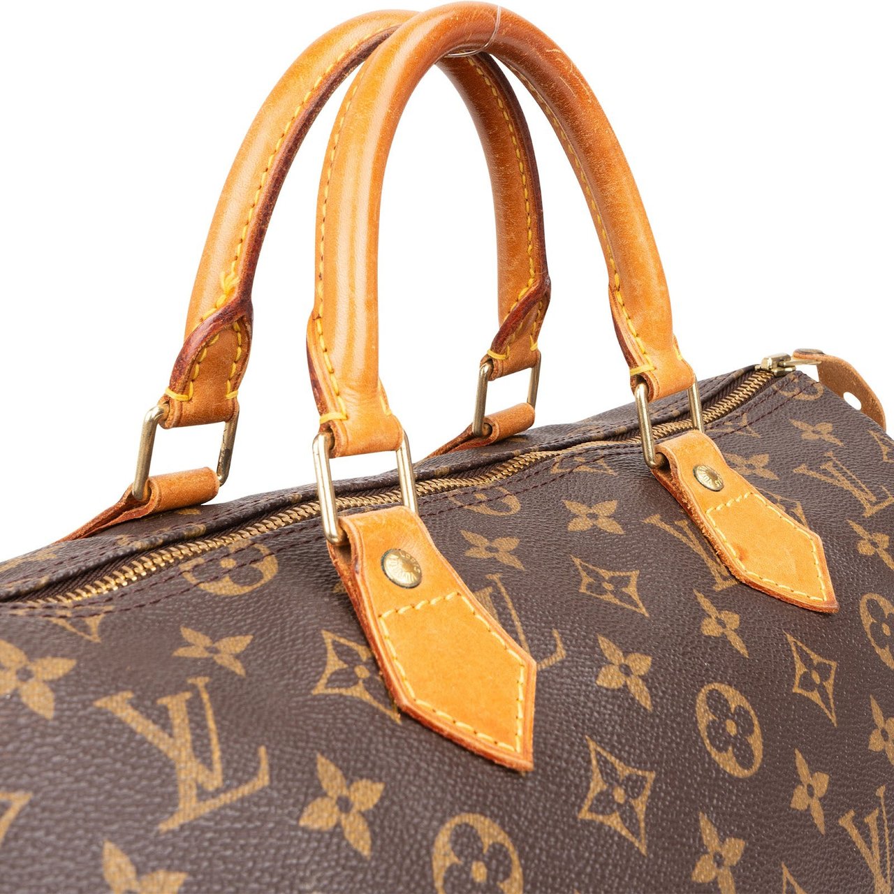 Louis Vuitton Louis Vuitton Monogram Canvas Speedy 35 Handbag Bruin