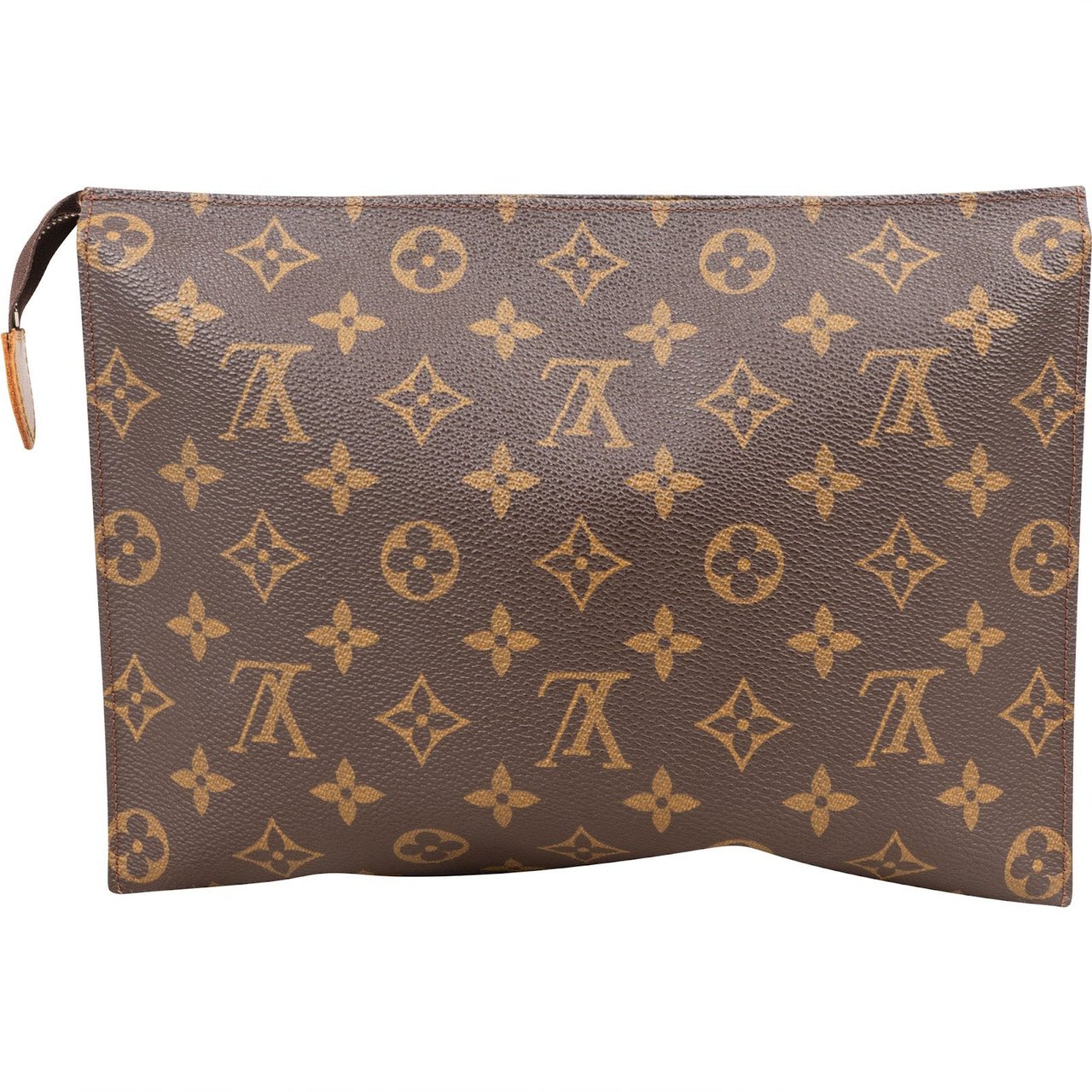 Louis Vuitton Louis Vuitton Monogram Canvas Poche Toilette 25 Clutch Bruin