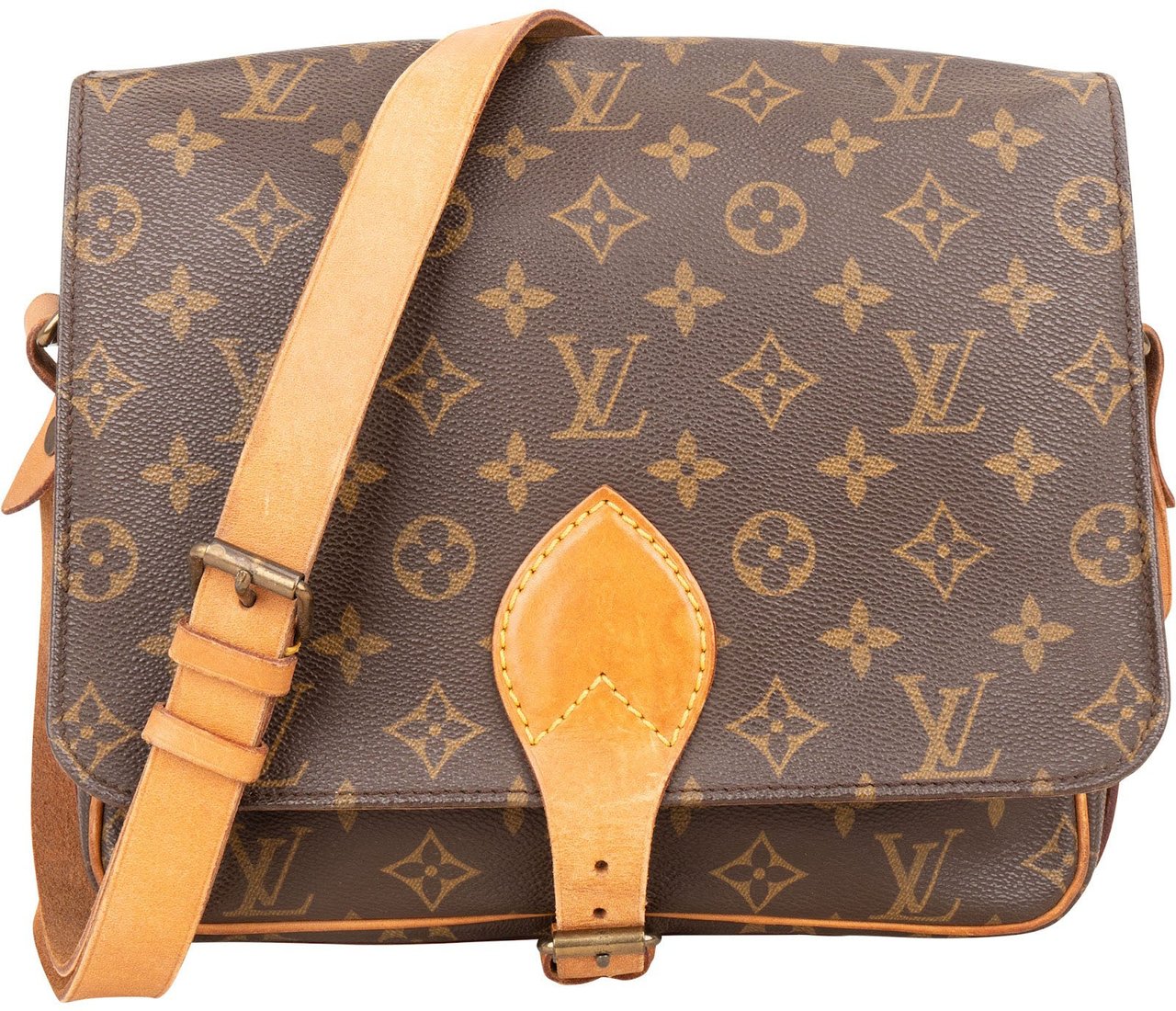 Louis Vuitton Louis Vuitton Monogram Canvas Cartouchiere GM Crossbody Bag Bruin