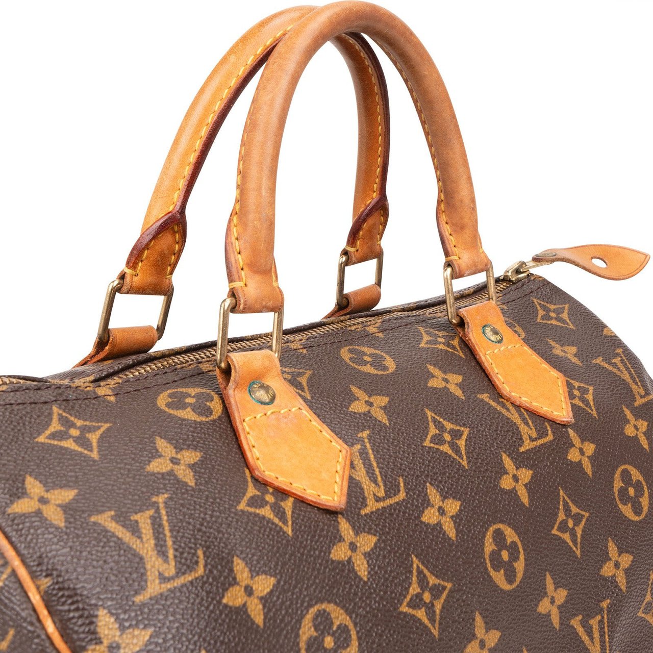 Louis Vuitton Louis Vuitton Monogram Canvas Speedy 30 Handbag Bruin
