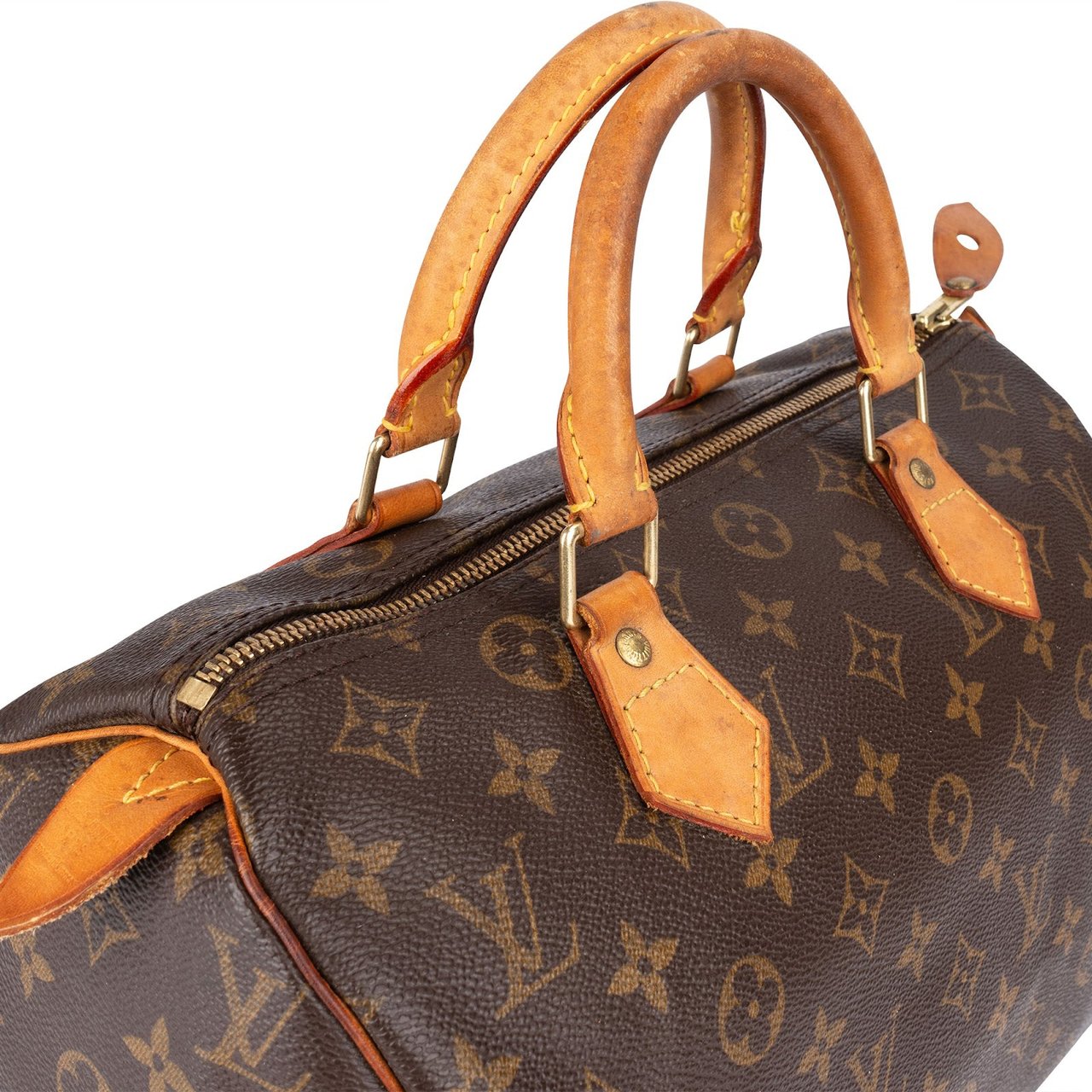 Louis Vuitton Louis Vuitton Monogram Canvas Speedy 30 Handbag Bruin