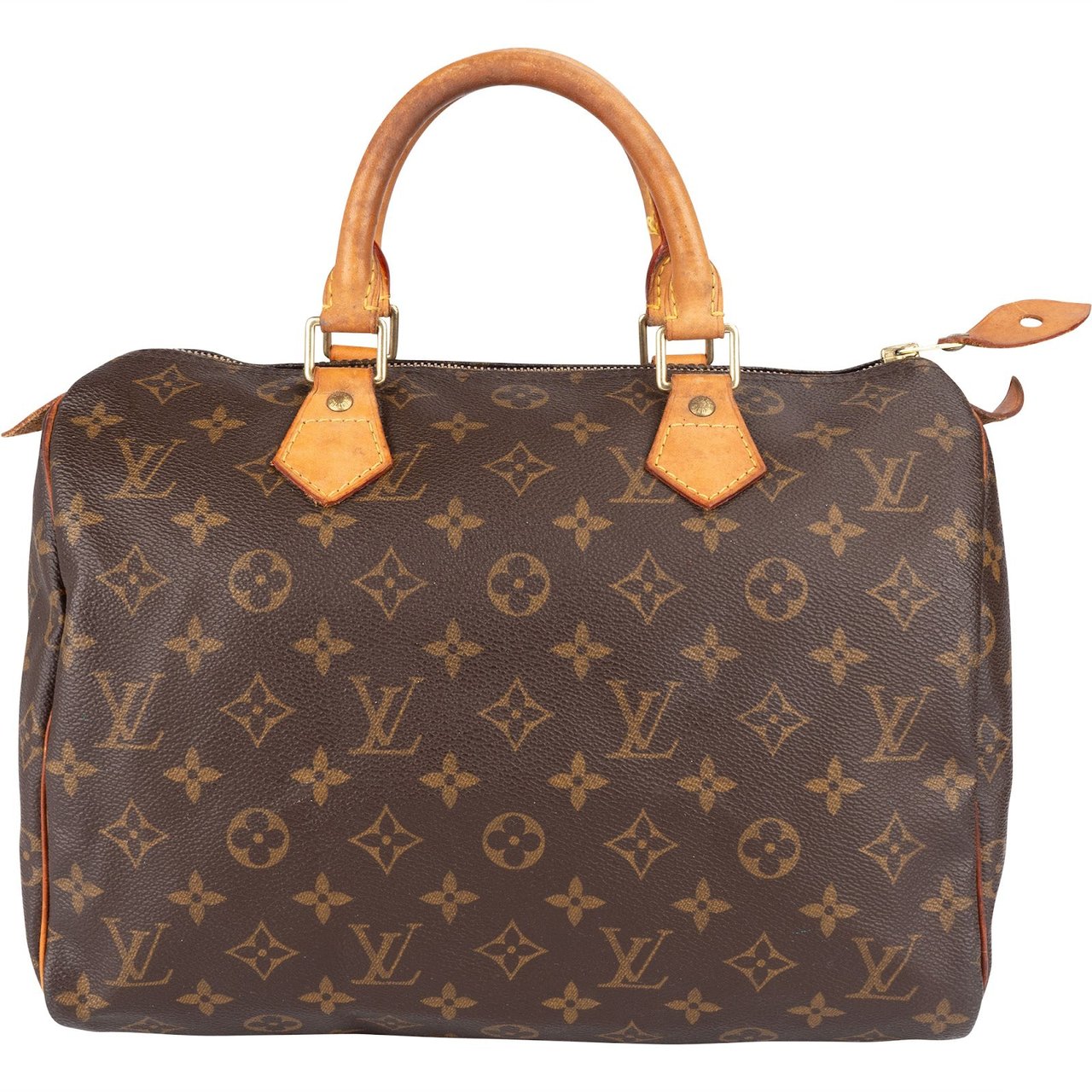 Louis Vuitton Louis Vuitton Monogram Canvas Speedy 30 Handbag Bruin