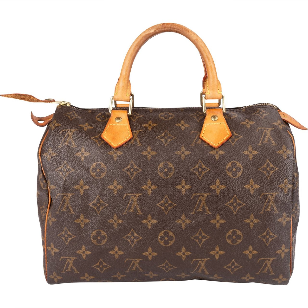 Louis Vuitton Louis Vuitton Monogram Canvas Speedy 30 Handbag Bruin