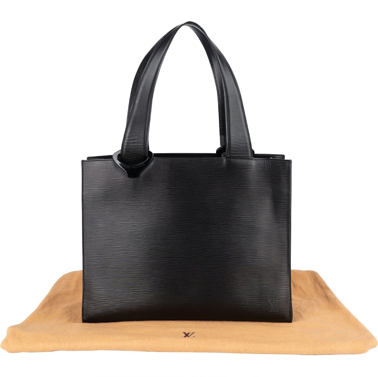 Louis Vuitton Louis Vuitton Noir Epi Leather Gemeaux Shoulder Bag Zwart