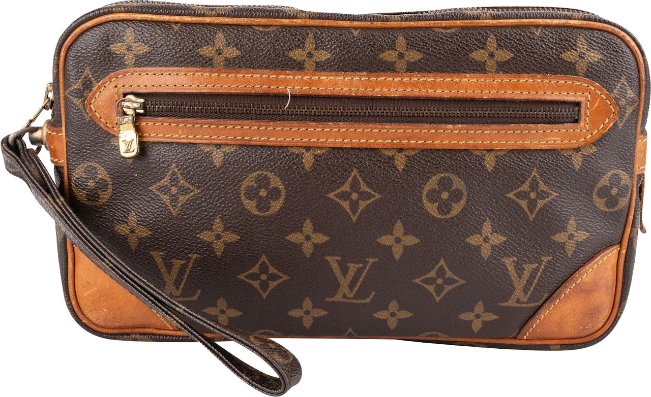 Louis Vuitton Louis Vuitton Monogram Canvas Marly Dragonne Clutch Bruin