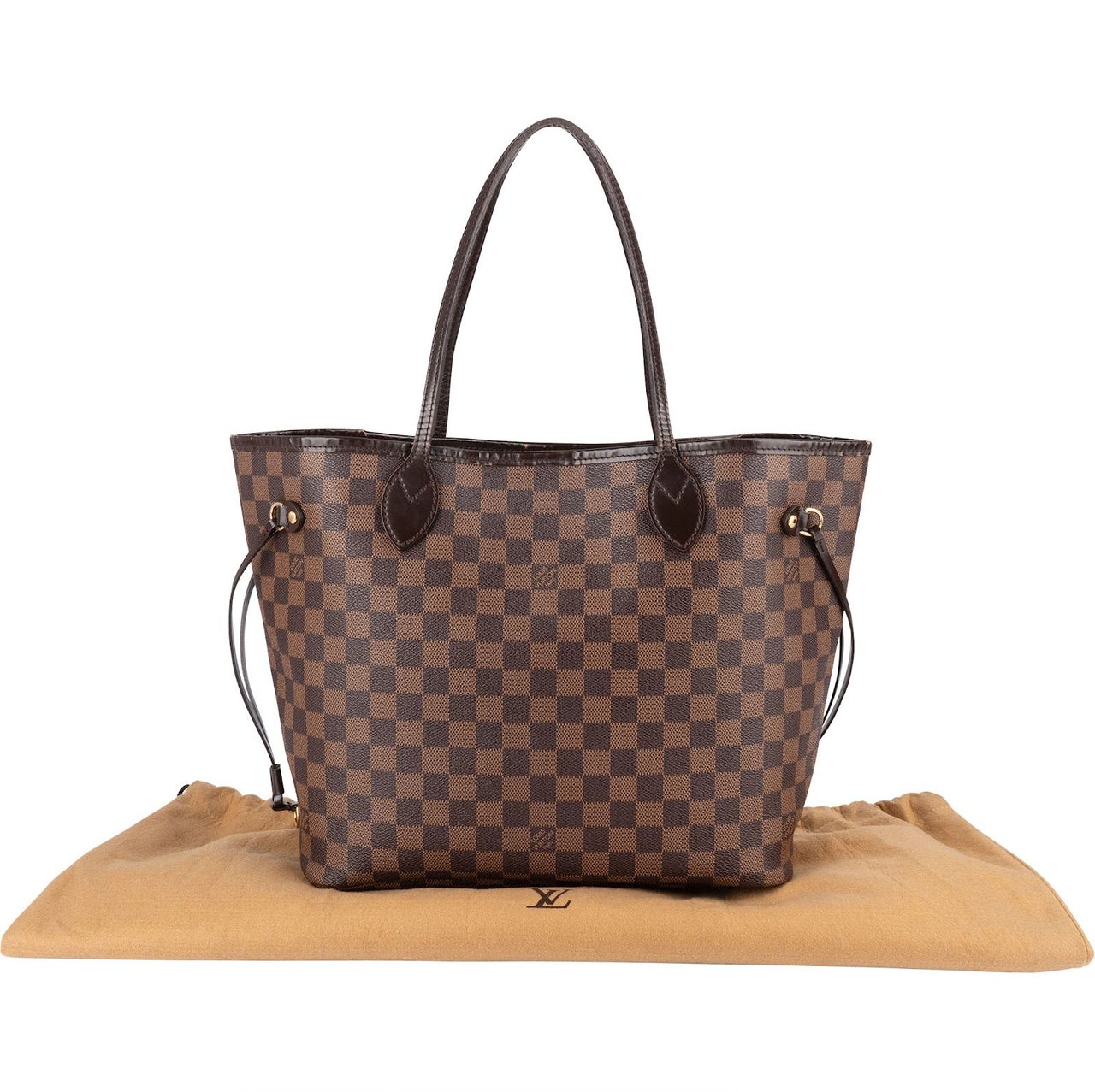 Louis Vuitton Louis Vuitton Monogram Damier Ebene Canvas Neverfull MM Shoulder Bag Bruin