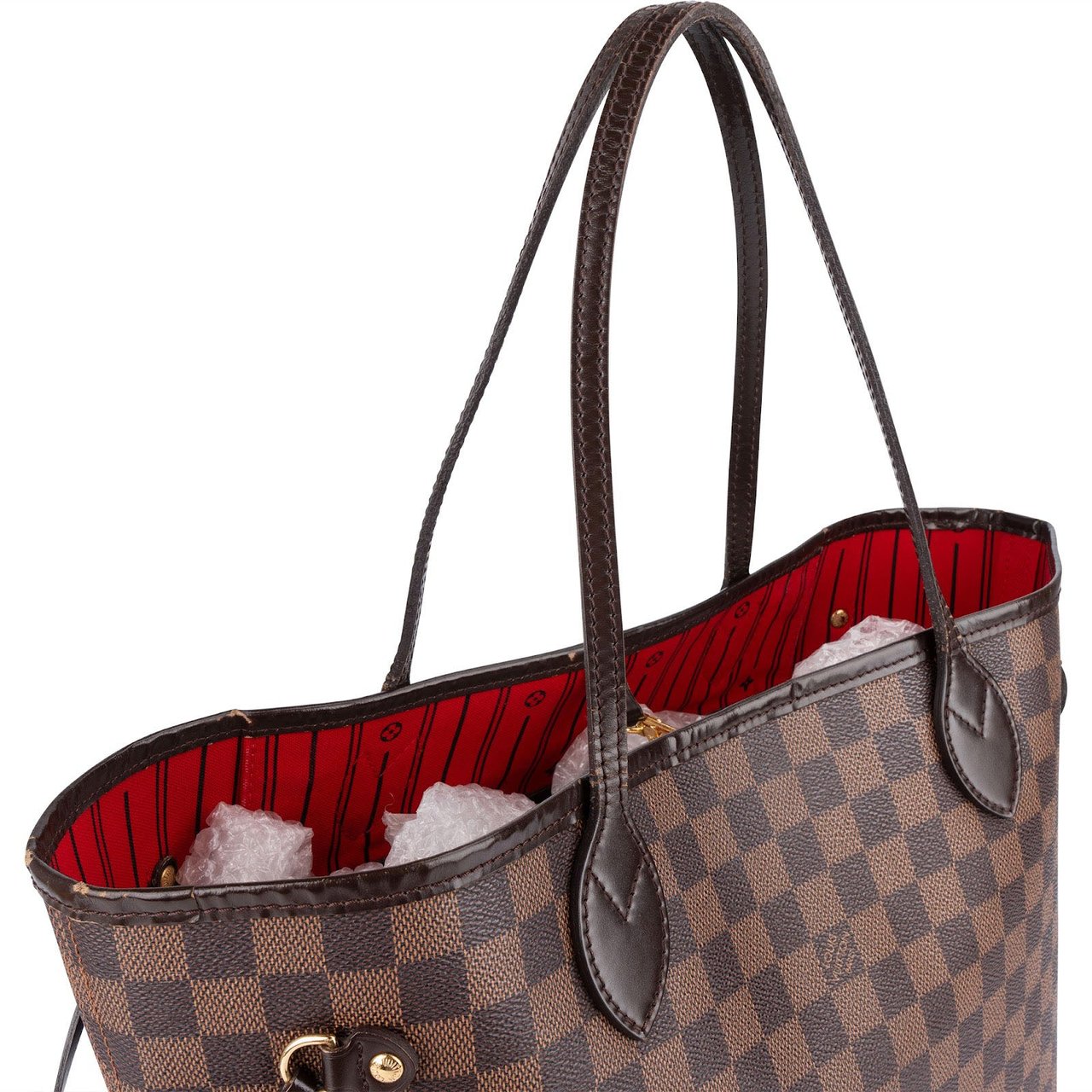 Louis Vuitton Louis Vuitton Monogram Damier Ebene Canvas Neverfull MM Shoulder Bag Bruin