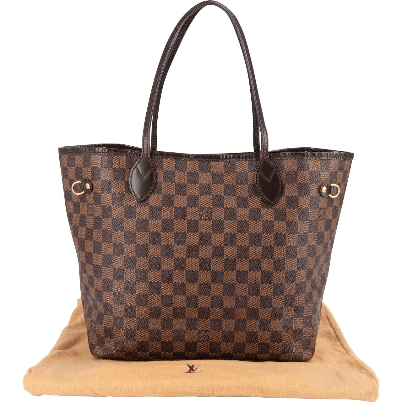 Louis Vuitton Louis Vuitton Monogram Damier Ebene Neverfull MM Shoulder Bag Bruin