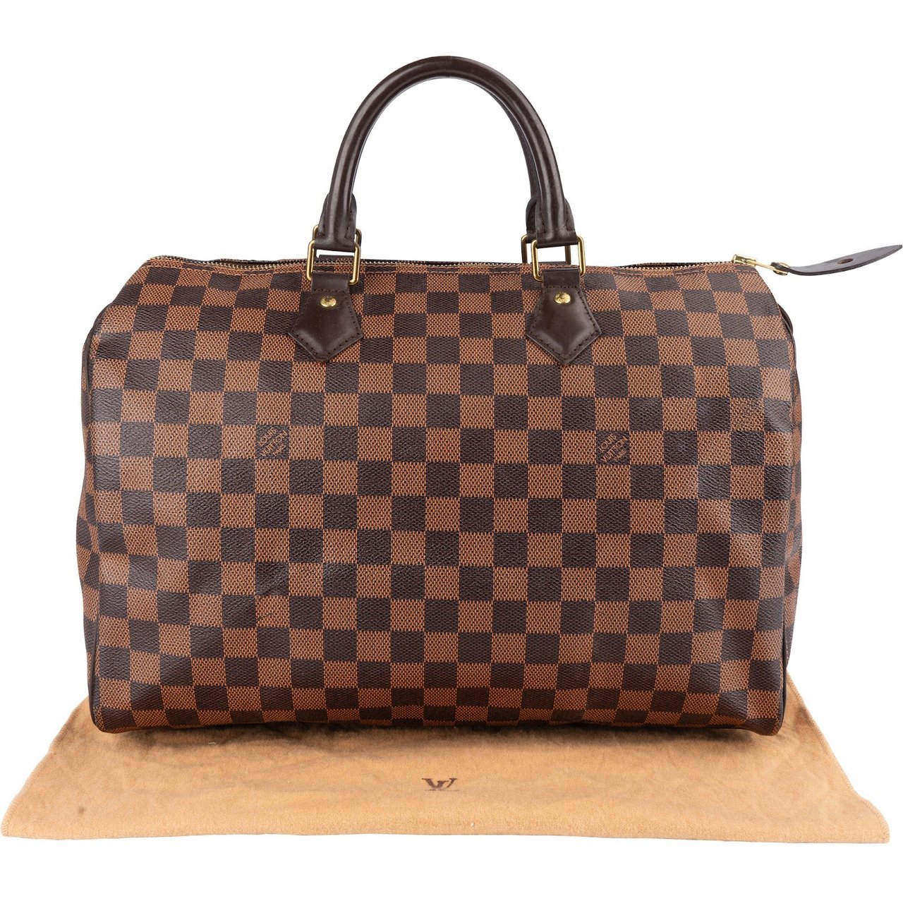 Louis Vuitton Louis Vuitton Monogram Damier Ebene Speedy 35 Handbag Bruin