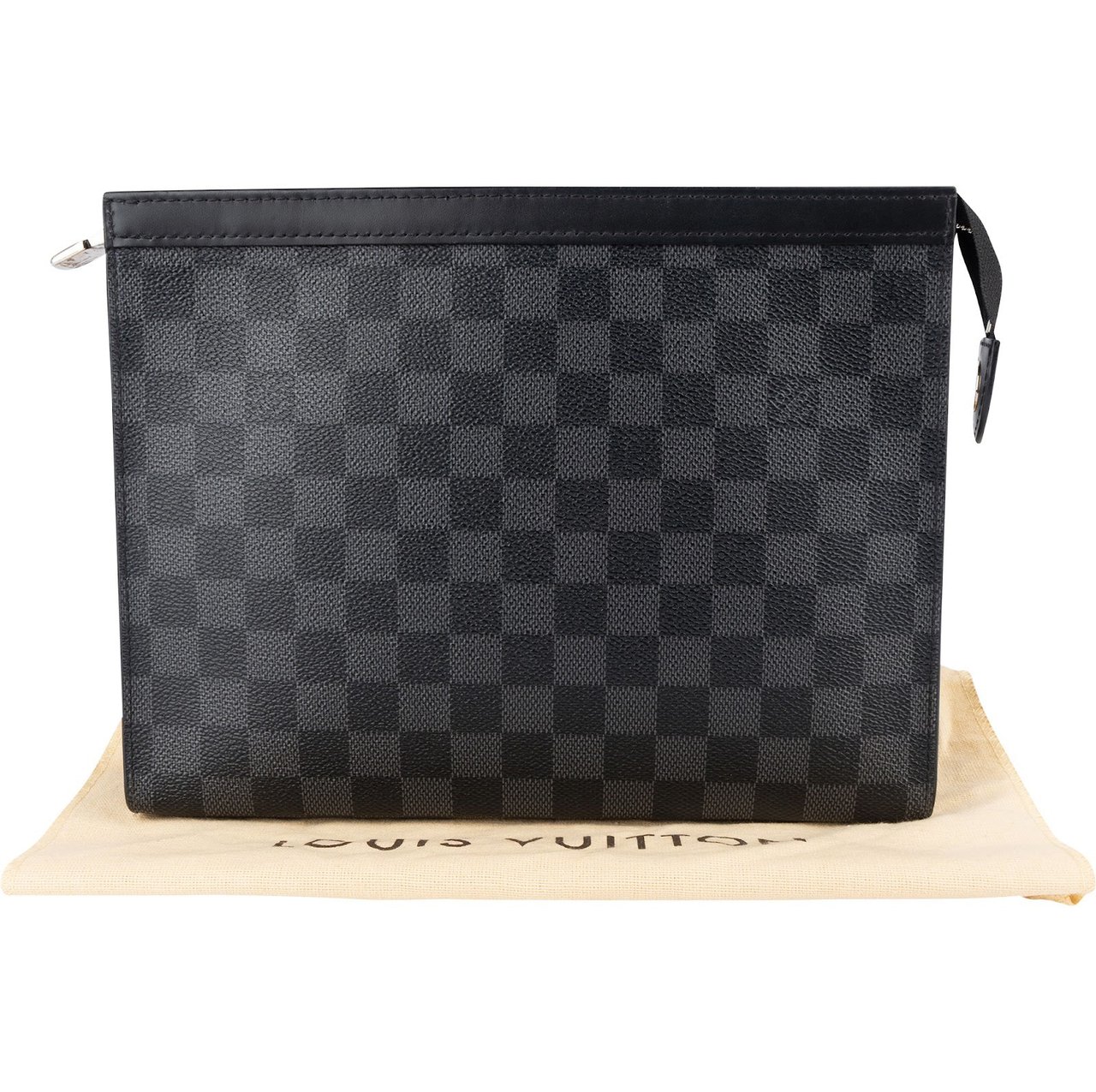 Louis Vuitton Louis Vuitton Monogram Damier Graphite Poche Toilette 25 Clutch Zwart