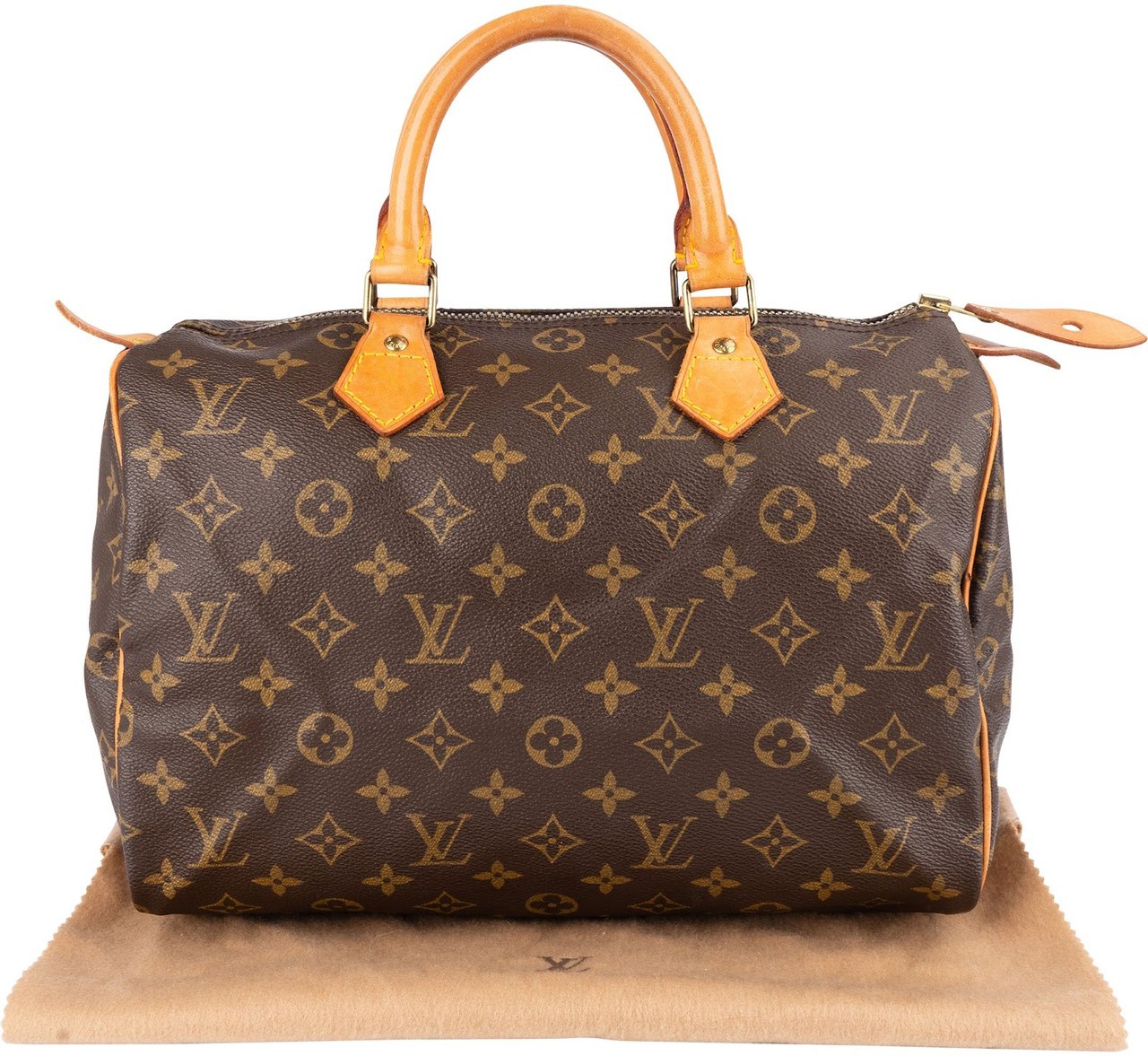 Louis Vuitton Louis Vuitton Monogram Canvas Speedy 30 Handbag Bruin