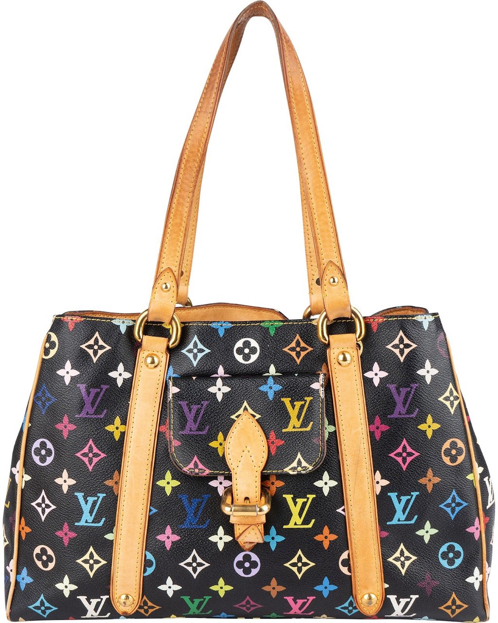 Louis Vuitton Canvas Monogram Multicolor Aurelia Shoulder Bag Zwart