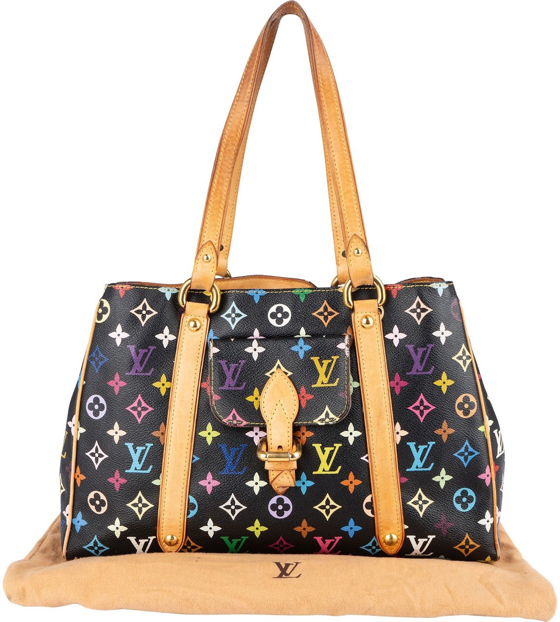 Louis Vuitton Canvas Monogram Multicolor Aurelia Shoulder Bag Zwart