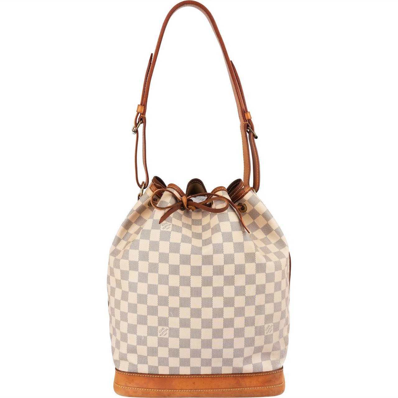Louis Vuitton Louis Vuitton Monogram Damier Azur Canvas Sac Noé Grande Shoulder Bag Wit