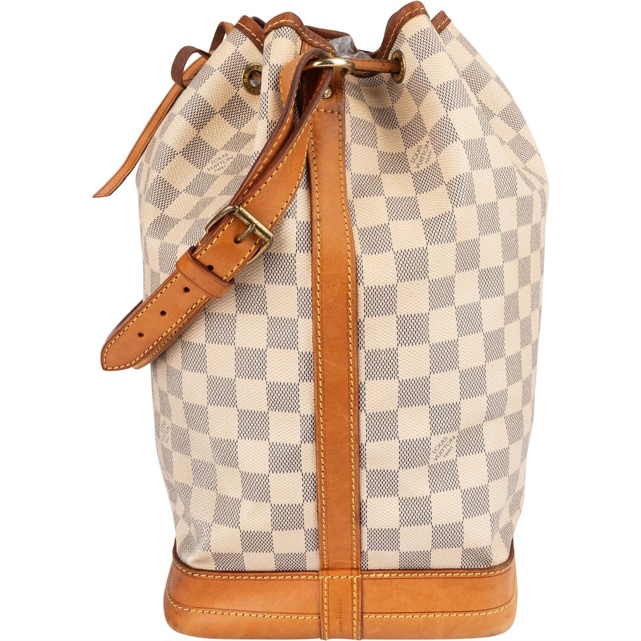Louis Vuitton Louis Vuitton Monogram Damier Azur Canvas Sac Noé Grande Shoulder Bag Wit