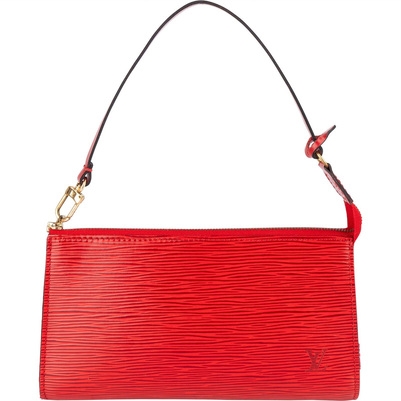 Louis Vuitton Red Epi Leather Pochette Accessoires Handbag Rood