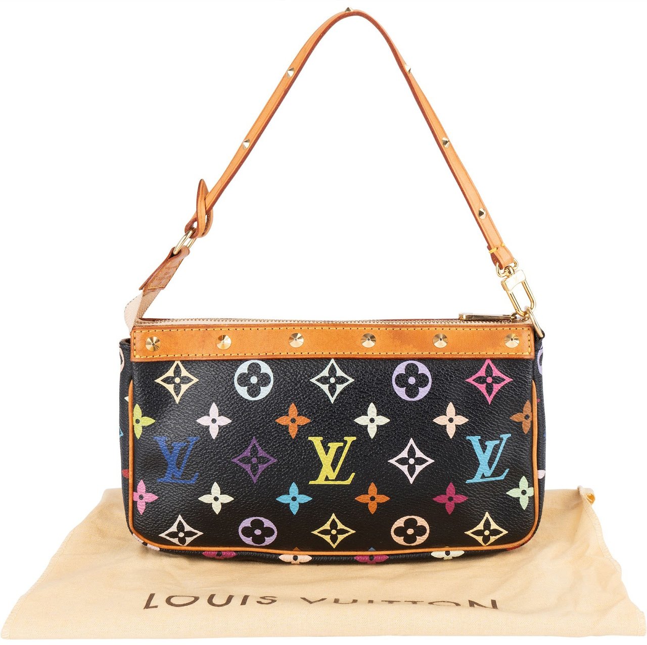 Louis Vuitton Louis Vuitton Canvas Multicolor Monogram Pochette Accessoires Handbag Zwart