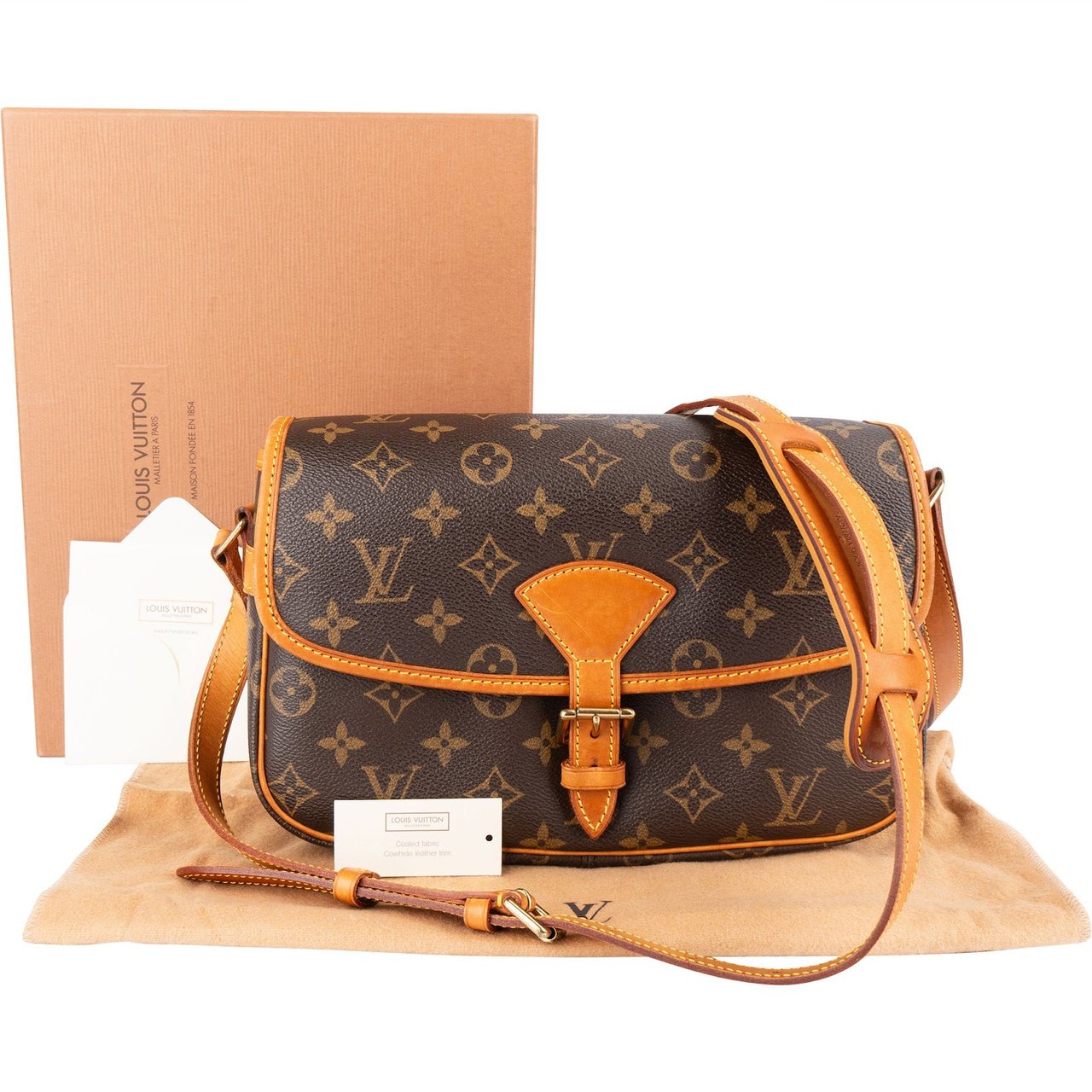 Louis Vuitton Louis Vuitton Monogram Canvas Sologne Crossbody Bag Bruin