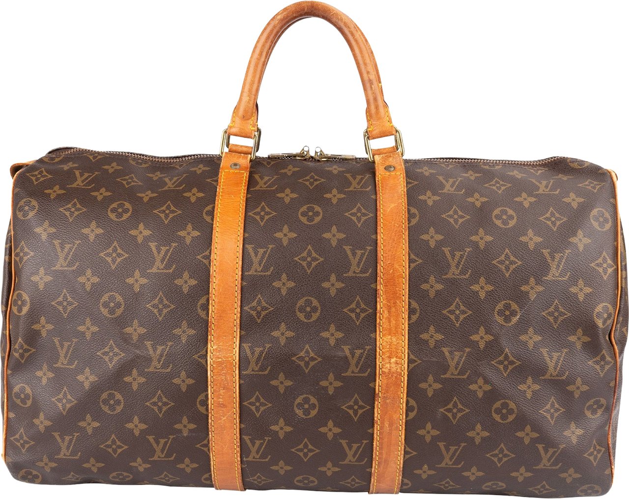 Louis Vuitton Louis Vuitton Monogram Canvas Keepall 50 Travel Bag Bruin