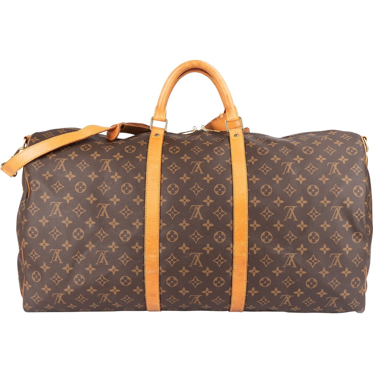 Louis Vuitton Louis Vuitton Monogram Canvas Keepall 60 Bandoulière Travel Bag Bruin