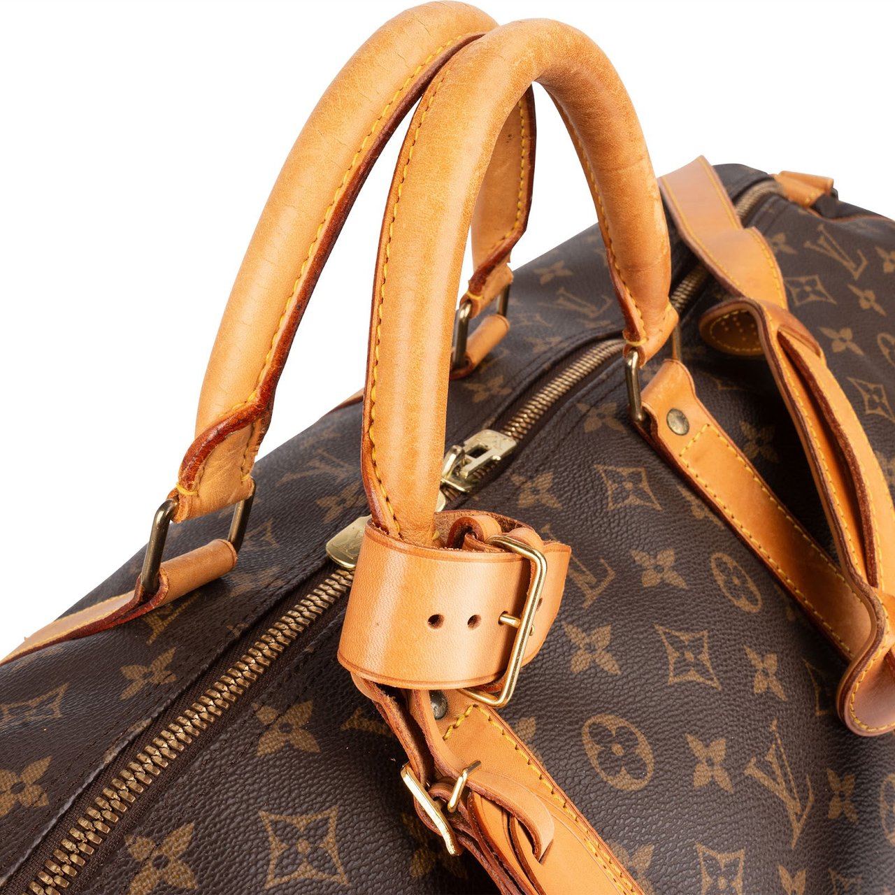 Louis Vuitton Louis Vuitton Monogram Canvas Keepall 60 Bandoulière Travel Bag Bruin
