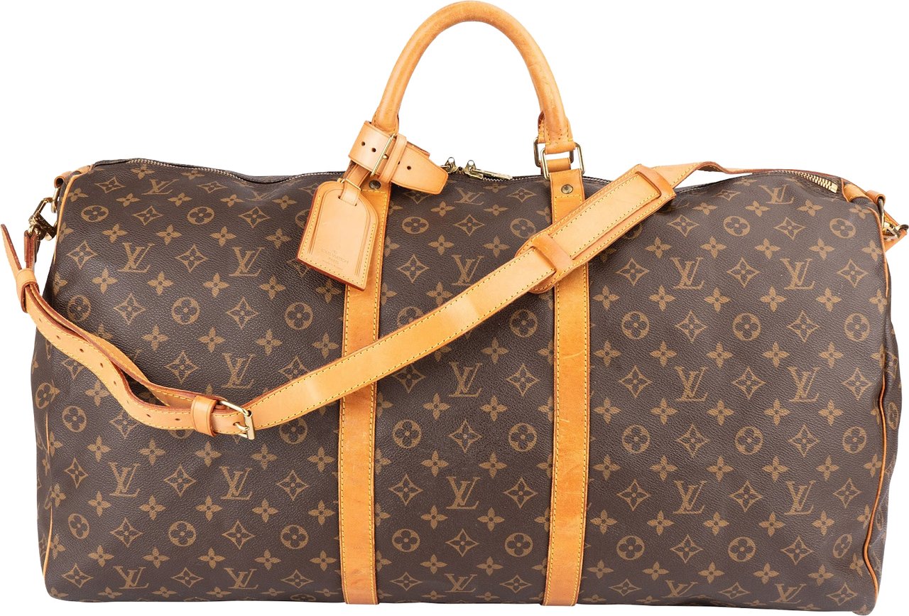Louis Vuitton Louis Vuitton Monogram Canvas Keepall 60 Bandoulière Travel Bag Bruin