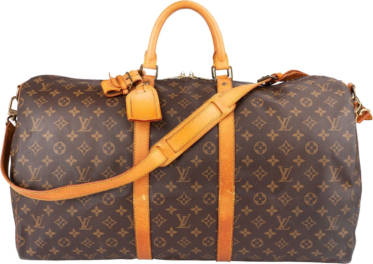 Louis Vuitton Louis Vuitton Monogram Canvas Keepall 55 Bandoulière Travel Bag Bruin