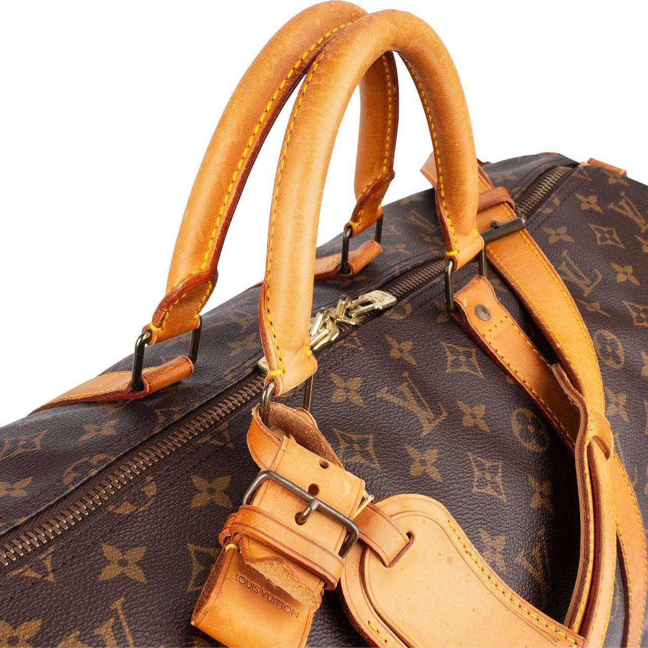 Louis Vuitton Louis Vuitton Monogram Canvas Keepall 55 Bandoulière Travel Bag Bruin