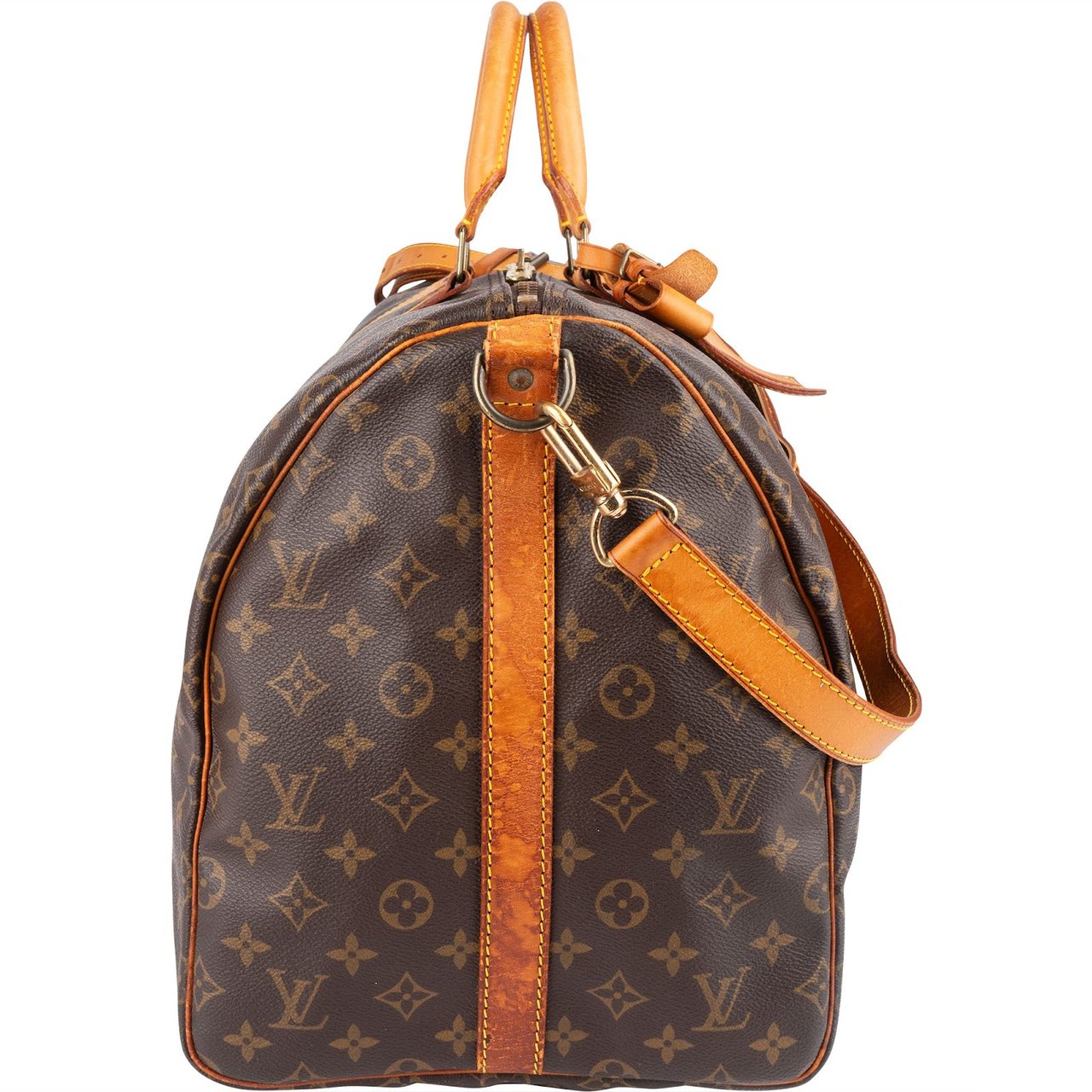 Louis Vuitton Louis Vuitton Monogram Canvas Keepall 55 Bandoulière Travel Bag Bruin