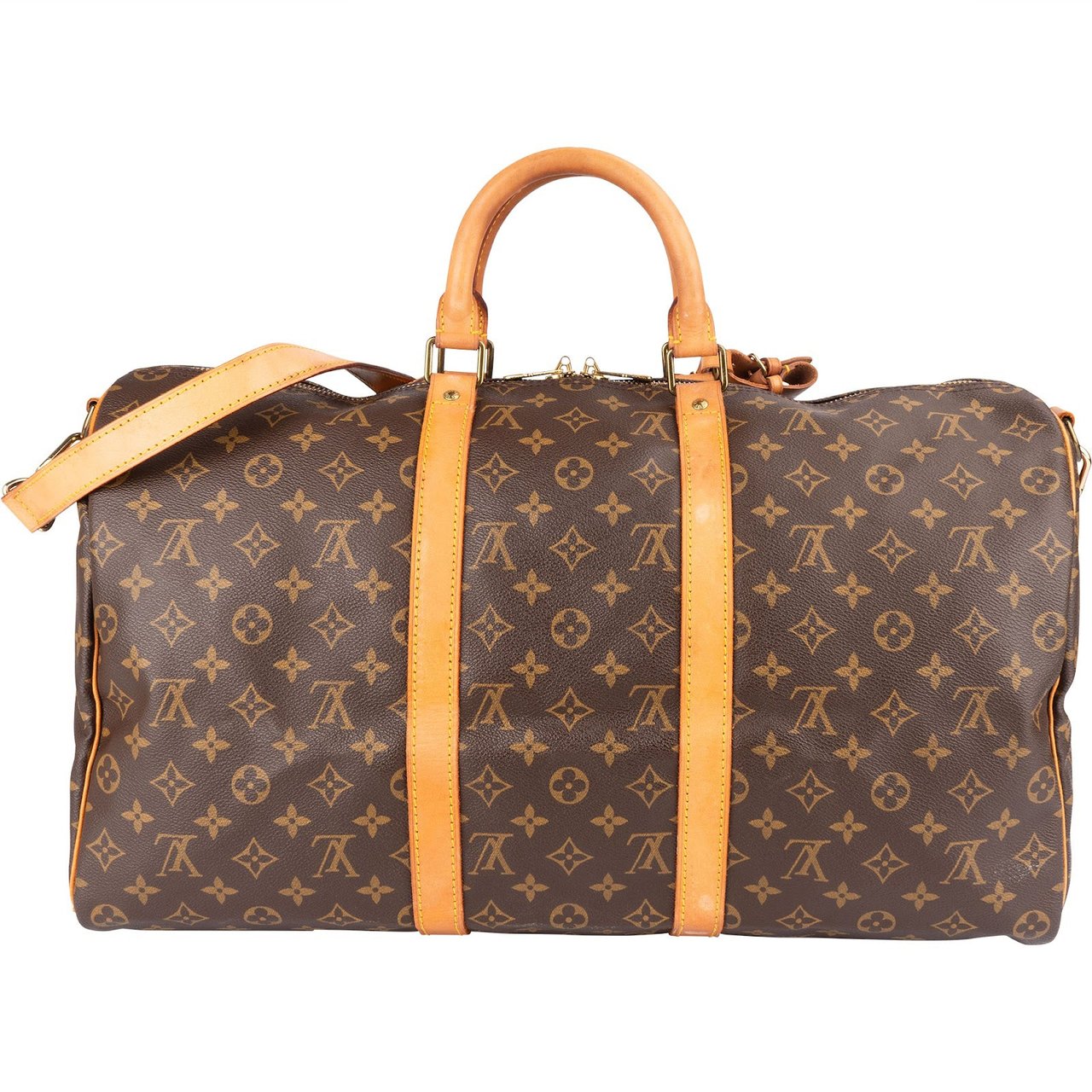 Louis Vuitton Louis Vuitton Monogram Canvas Keepall 50 Bandoulière Travel Bag Bruin