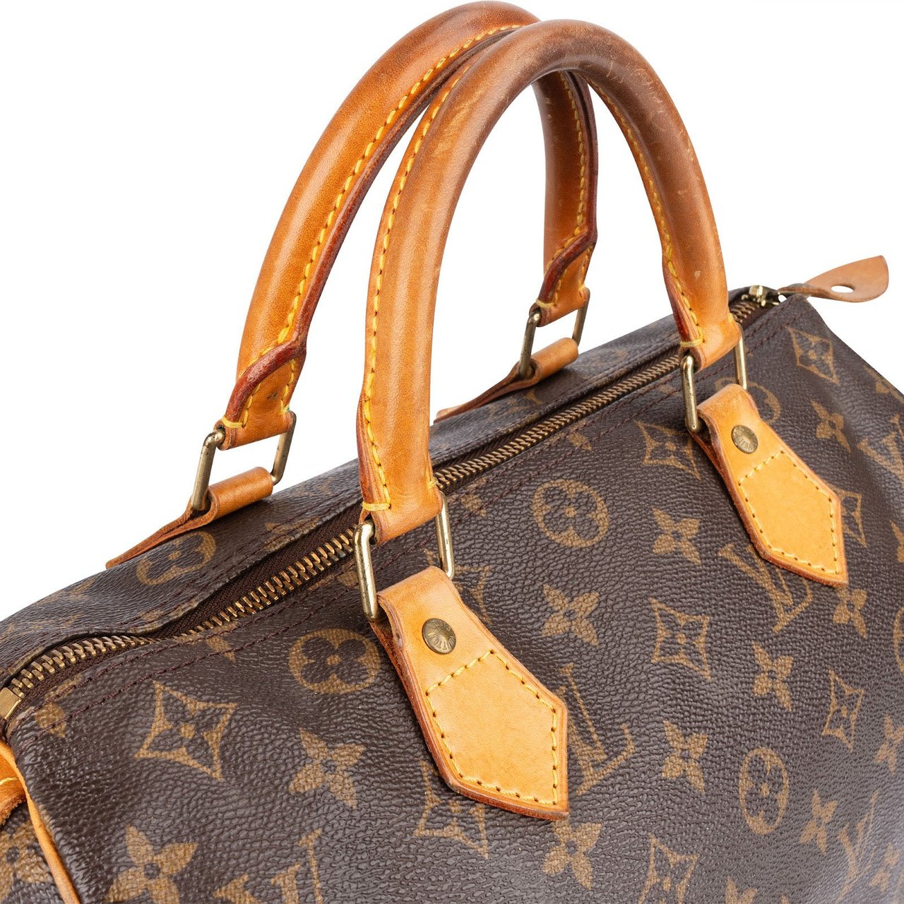 Louis Vuitton Louis Vuitton Monogram Canvas Speedy 30 Handbag Bruin