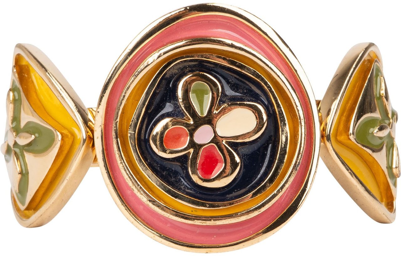 Louis Vuitton Louis Vuitton Goden Enamel Candy Cuff Bracelet Goud
