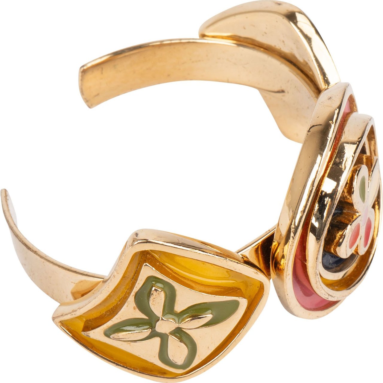 Louis Vuitton Louis Vuitton Goden Enamel Candy Cuff Bracelet Goud