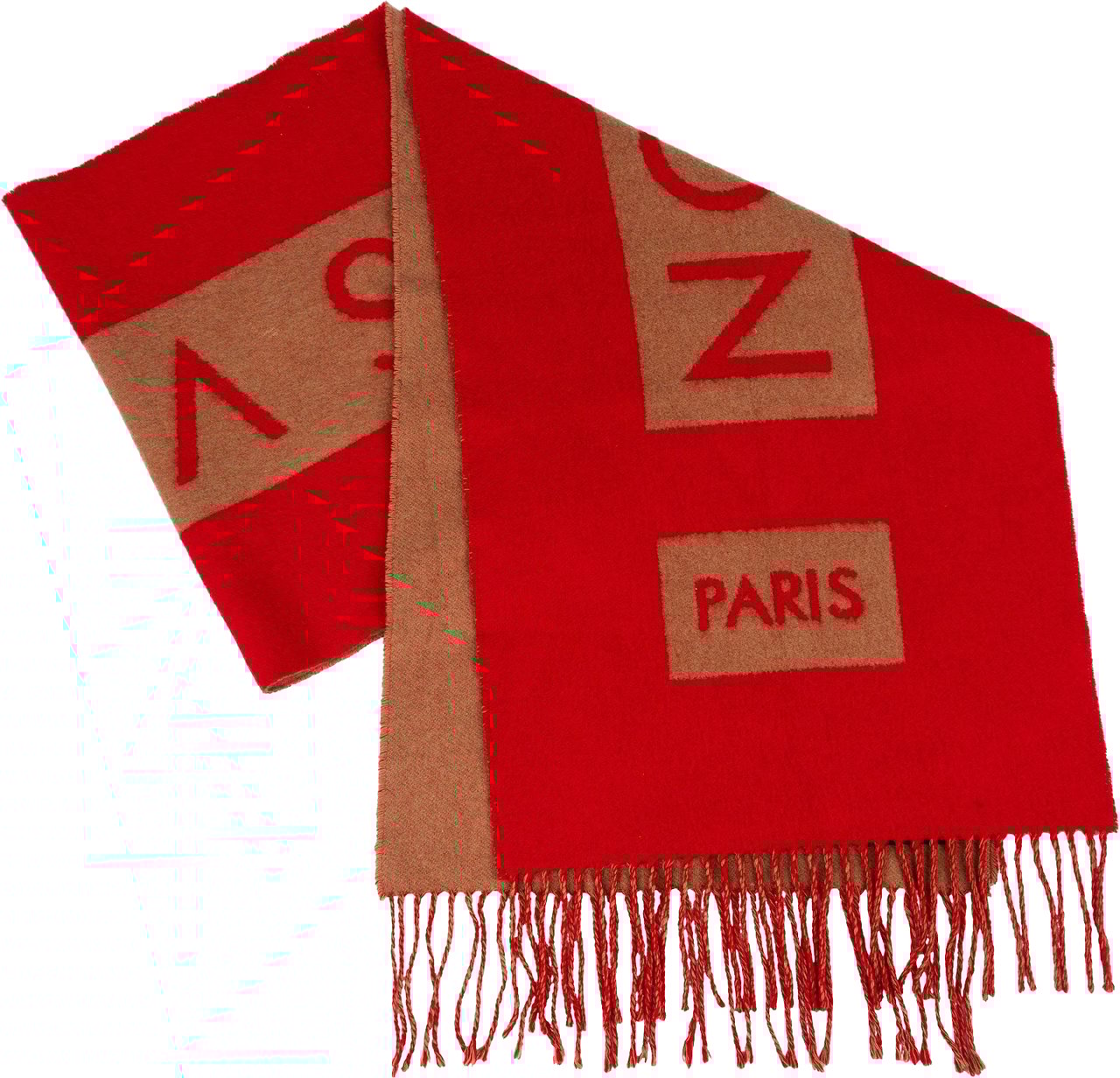 Louis Vuitton Louis Vuitton Cashmere Monogram Cardiff Schal Scarf Rood