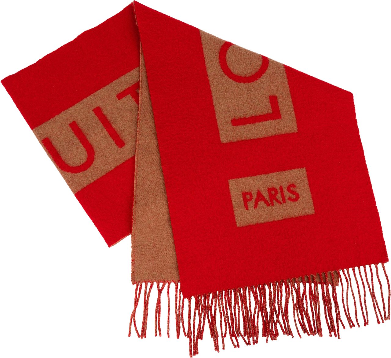 Louis Vuitton Louis Vuitton Cashmere Monogram Cardiff Schal Scarf Rood