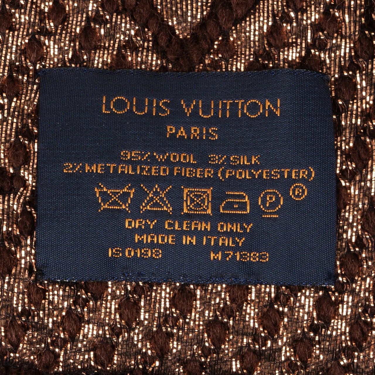 Louis Vuitton Louis Vuitton Wool Monogram Logomania Shine Schal Scarf Bruin