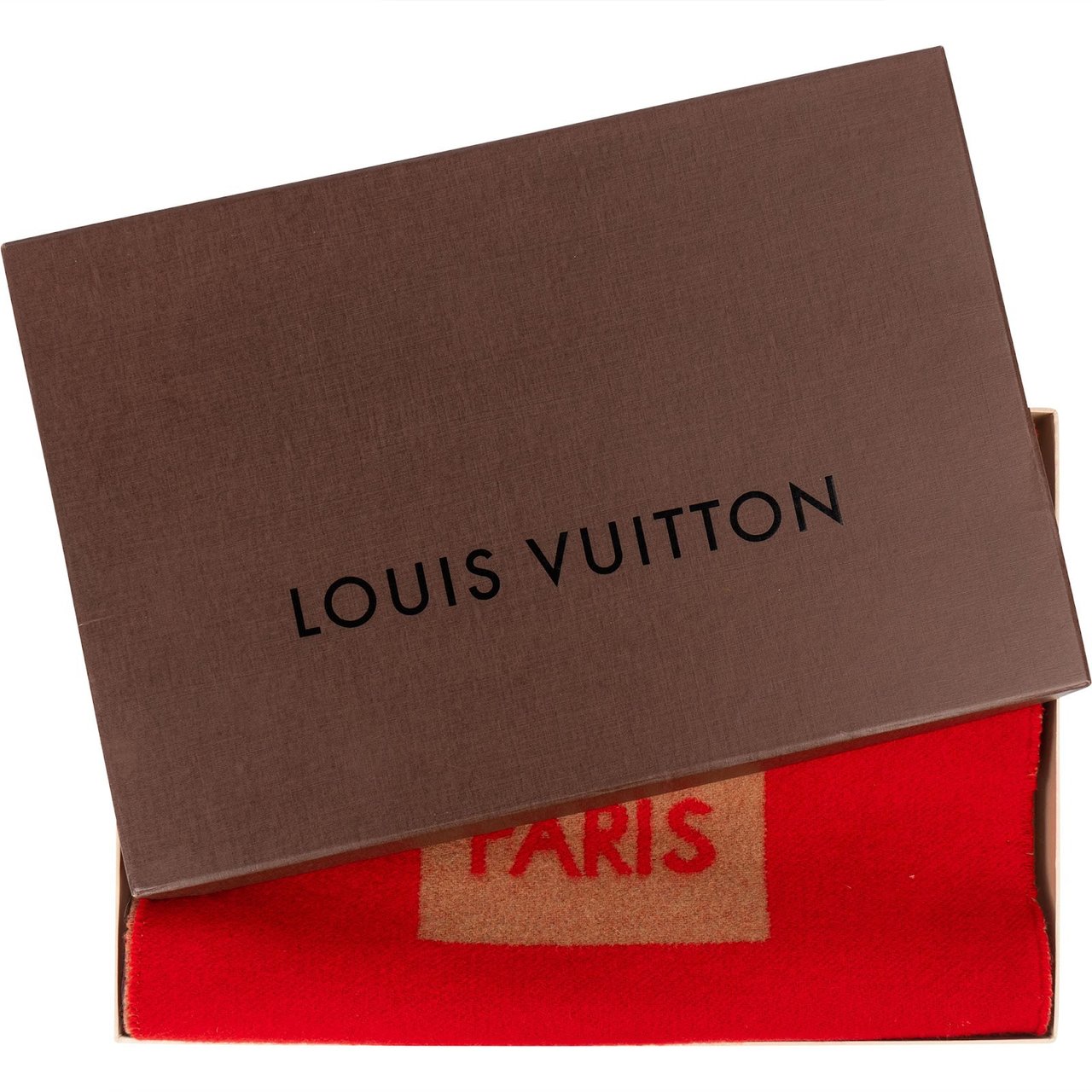 Louis Vuitton Louis Vuitton Cashmere Monogram Cardiff Schal Scarf Rood