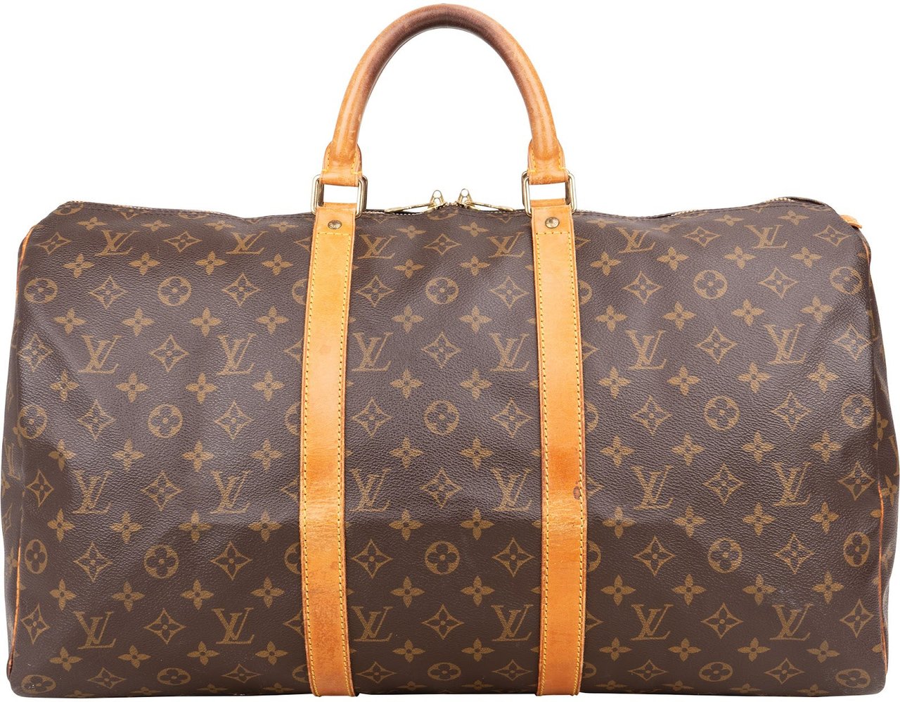 Louis Vuitton Louis Vuitton Monogram Canvas Keepall 50 Travel Bag Bruin