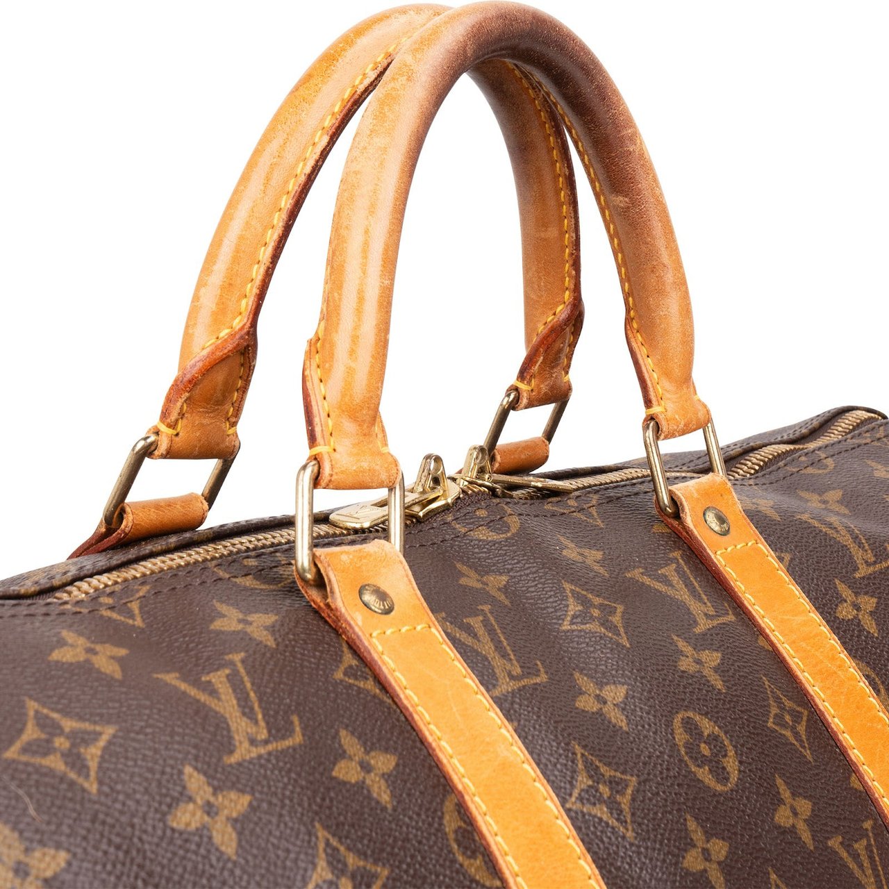 Louis Vuitton Louis Vuitton Monogram Canvas Keepall 50 Travel Bag Bruin