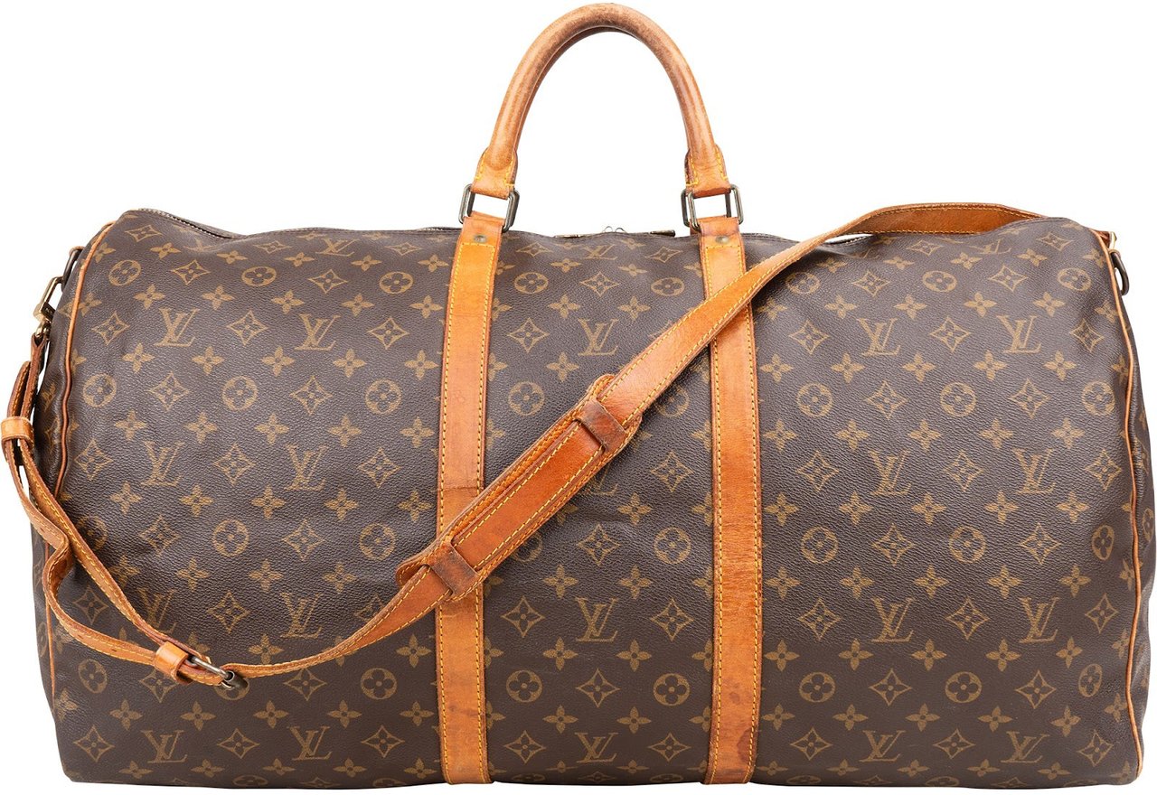 Louis Vuitton Louis Vuitton Monogram Canvas Keepall 60 Bandoulière Travel Bag Bruin