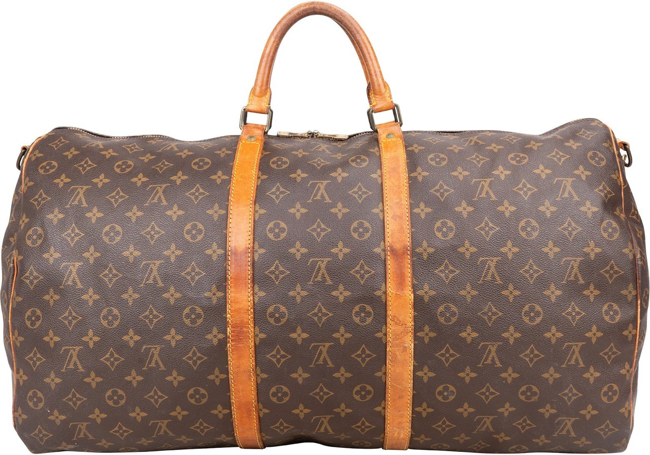 Louis Vuitton Louis Vuitton Monogram Canvas Keepall 60 Bandoulière Travel Bag Bruin