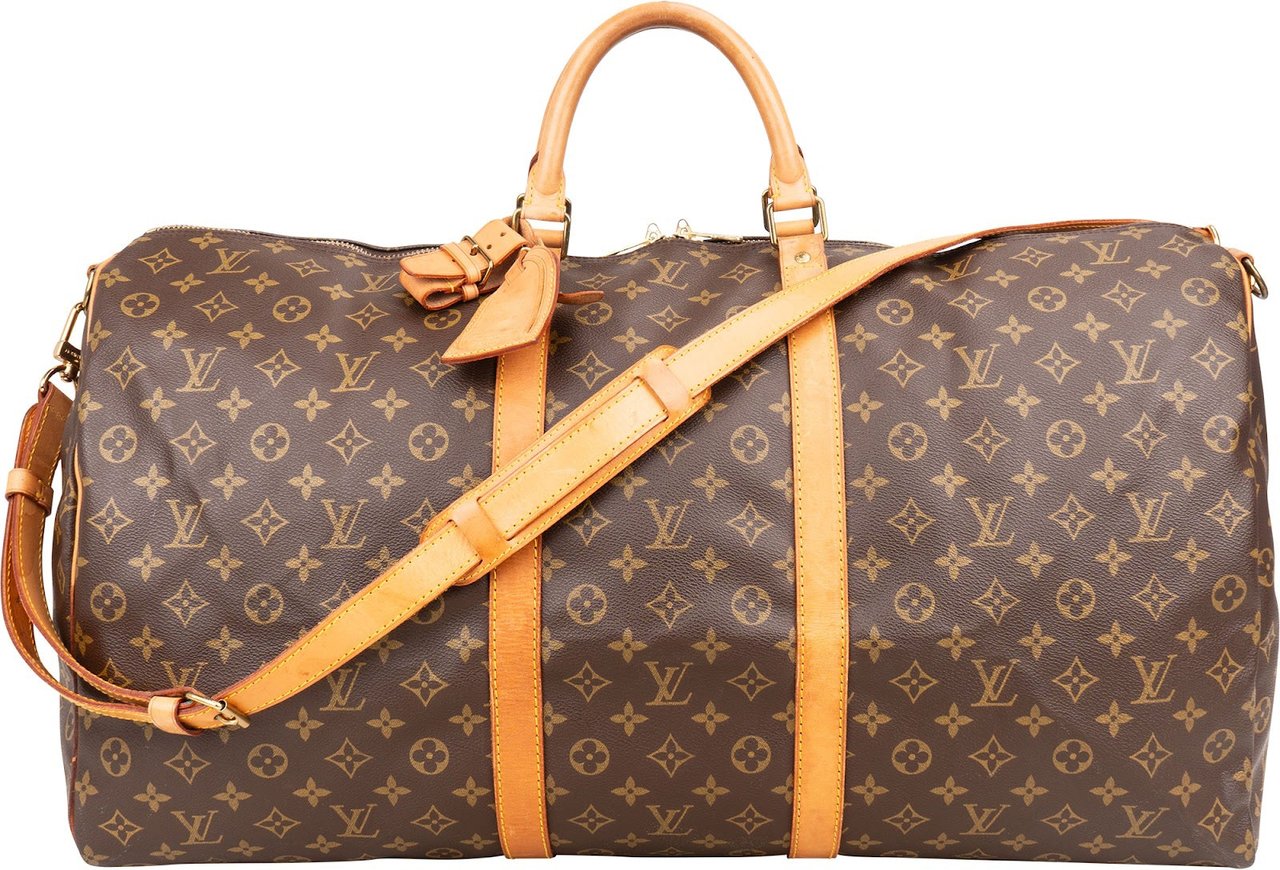 Louis Vuitton Louis Vuitton Monogram Canvas Keepall 60 Bandoulière Travel Bag Bruin