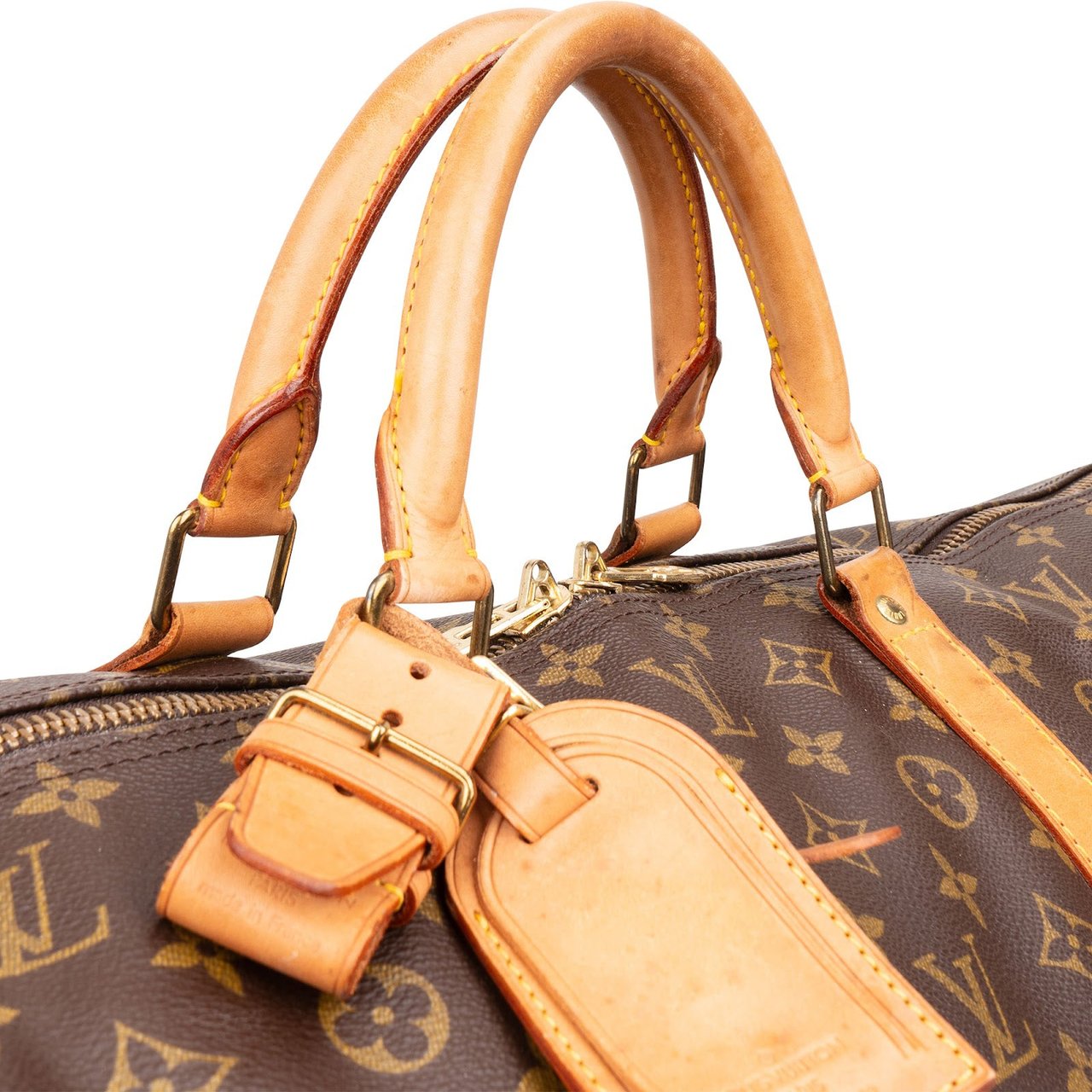 Louis Vuitton Louis Vuitton Monogram Canvas Keepall 60 Bandoulière Travel Bag Bruin