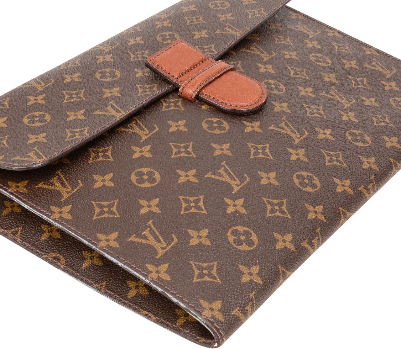 Louis Vuitton Louis Vuitton Monogram Canvas Porte Documents Laptop Handbag Bruin