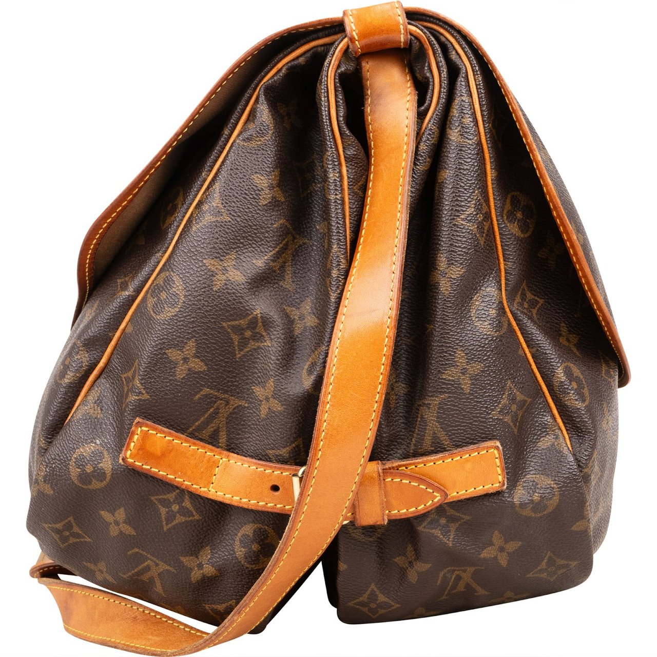 Louis Vuitton Louis Vuitton Monogram Canvas Saumur 35 Crossbody Bag Bruin
