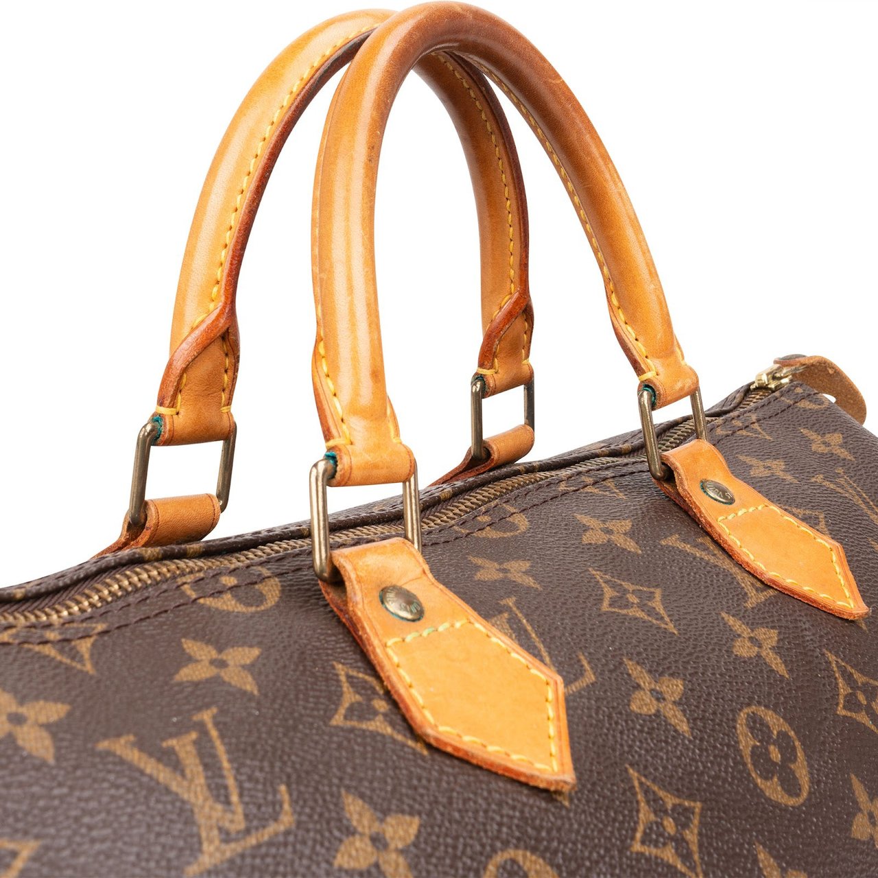 Louis Vuitton Louis Vuitton Monogram Canvas Speedy 35 Handbag Bruin