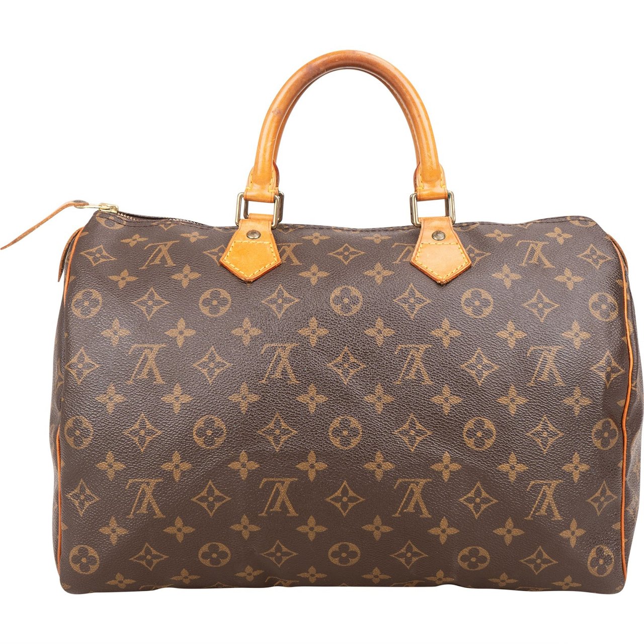 Louis Vuitton Louis Vuitton Monogram Canvas Speedy 35 Handbag Bruin