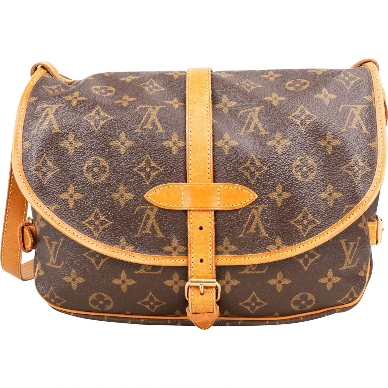 Louis Vuitton Louis Vuitton Monogram Canvas Saumur 30 Crossbody Bag Bruin