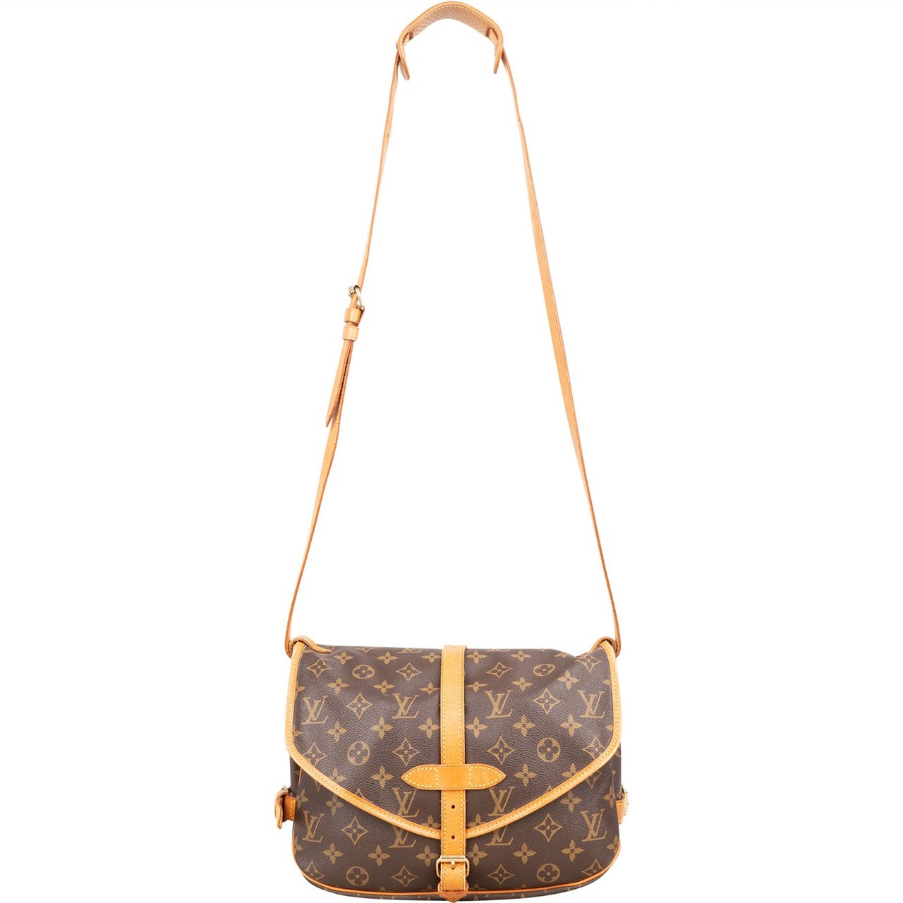 Louis Vuitton Louis Vuitton Monogram Canvas Saumur 30 Crossbody Bag Bruin