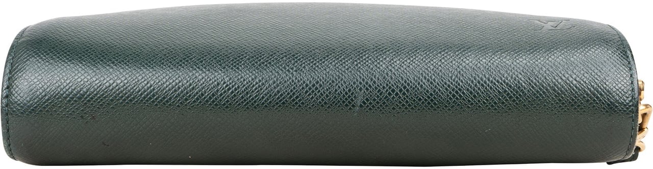 Louis Vuitton Louis Vuitton Green Taiga Leather Pochette Homme Clutch Groen